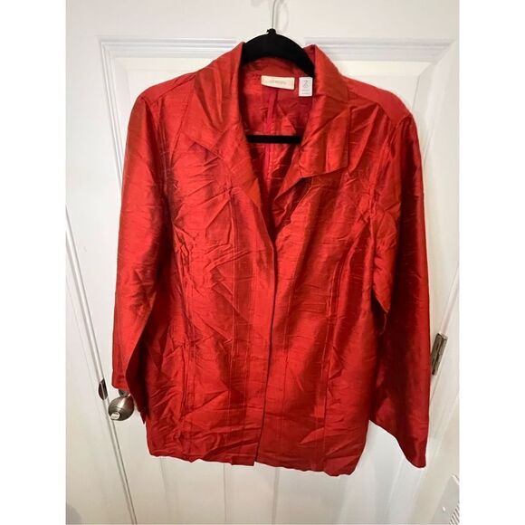 Chico’s bundle size 2 Large silk jacket and blouse - Picture 2 of 14